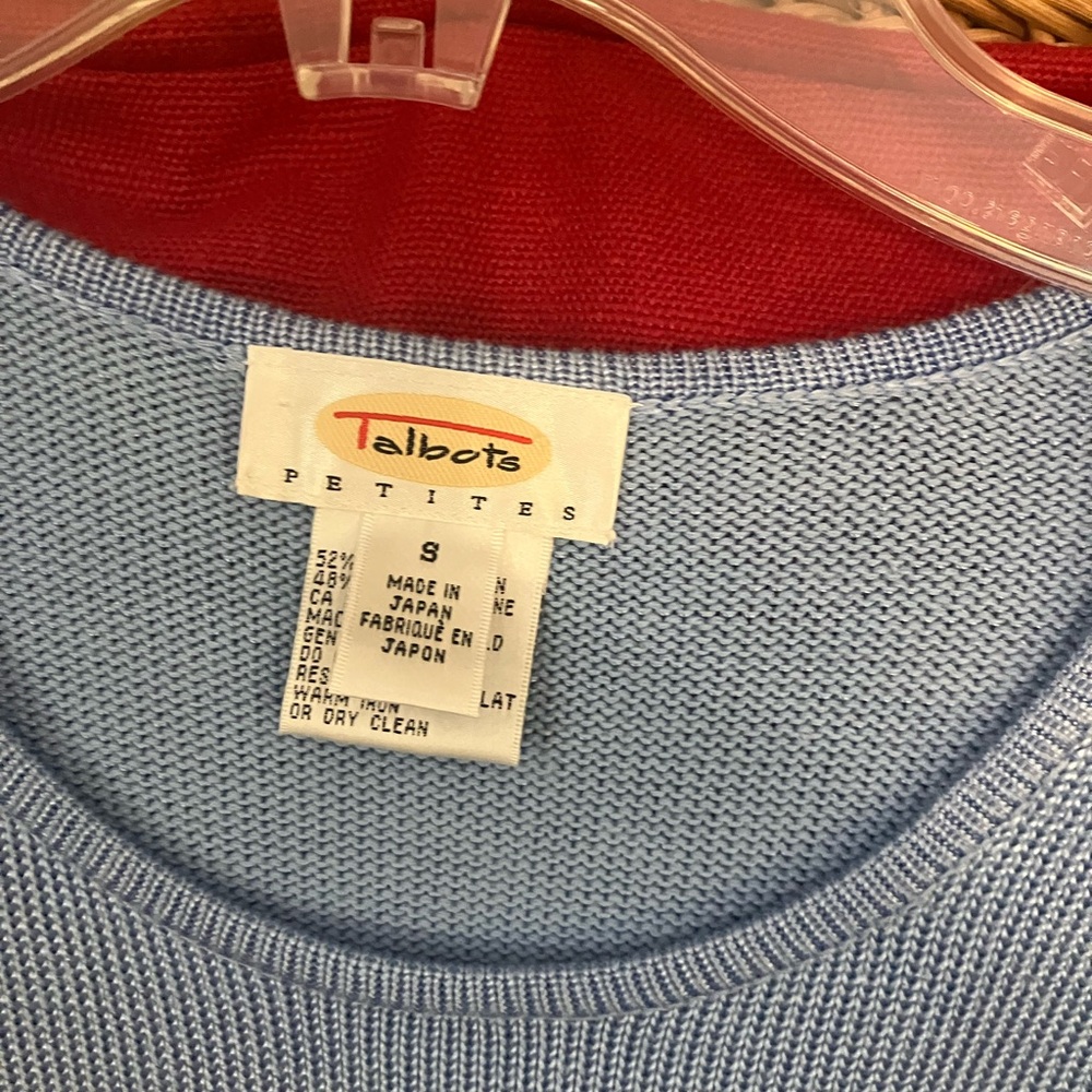 Talbots Blue Knit Top - Picture 3 of 4
